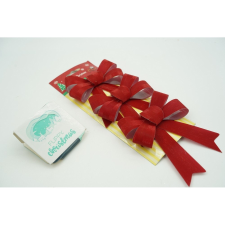 Set 3 fundite pentru brad, Rosii, 10 x 11 cm, din poliester, Flippy [2]