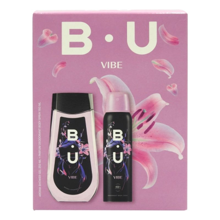 Set Caseta Cadou - Set Cadou B.U. Vibe pentru Ingrijire Zilnica Feminina, Deo150, Gel de Dus 250 Vibe