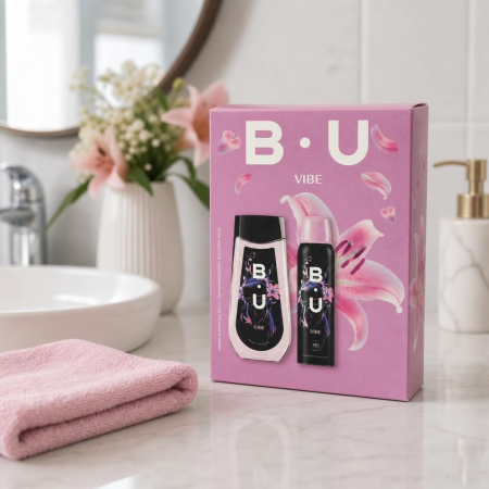 Set Cadou B.U. Vibe pentru Ingrijire Zilnica Feminina, Deo150, Gel de Dus 250 Vibe [1]
