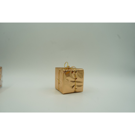 Set de 12 ornamente de brad, Flippy, de tip Glob, Cupru/ Auriu, din polistiren, cu finisaj sclipitor , cutie  6  cm adancime x 23  cm lungime x 18  cm inaltime [4]