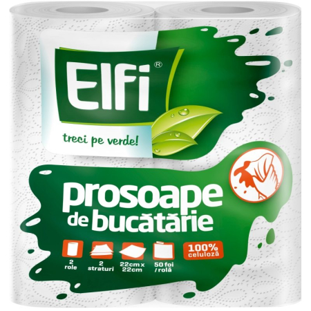 Prosop Hartie Bucatarie - Set, Elfi Prosop Bucatarie 2 Straturi 2 buc /