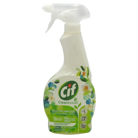 Solutii Suprafete Bucatarie - Solutie, Cif, Multisuprafete 500 ml Cb Ceai Verde