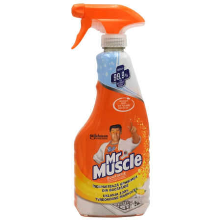 Solutii Suprafete Bucatarie - Solutie, Mr Muscle, Bucatarie Spray 500 ml Lemon