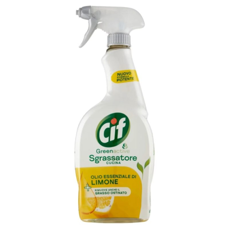 Solutii Suprafete Bucatarie - Spray, Cif, 650 ml Green Active Solutie Degresanta Lamaie