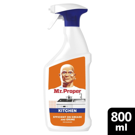 Solutii Suprafete Bucatarie - Spray, Mr Proper, Solutie Bucatarie 800 ml Mandarin