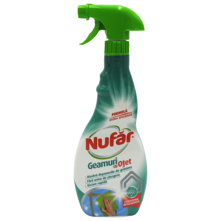 Solutii Curatat Suprafete - Spray, Nufar, Solutie Geam 500 ml Otet 56520
