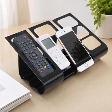Suport de Birou, Flippy, din Plastic, pentru Telecomenzi, Telefoane, 18 x 7 x 9 cm, Negru [5]