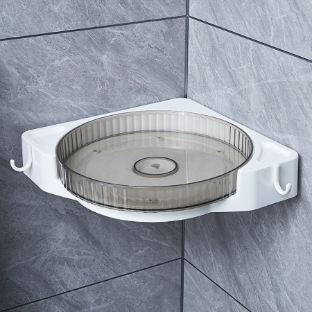 Suport Depozitare, Flippy, din Plastic, Rotativ 360 grade, Montare fara Perforatii, pentru Baie/Bucatarie, Gri [5]
