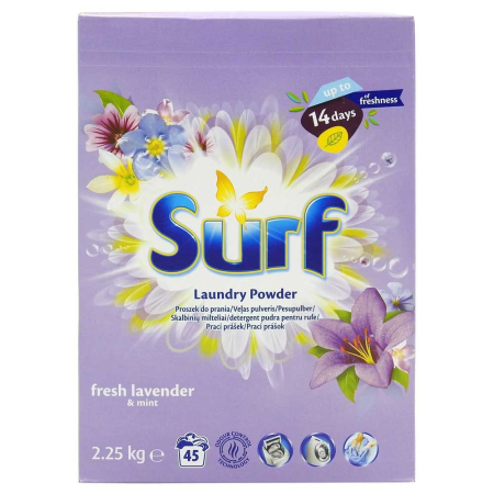 Detergent Rufe - Surf Detergent Pudra 2.25 kg Lavanda 45 spalari