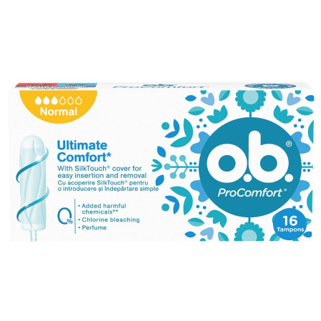 Ingrijire Ten Si Corp - Tampoane Interne, OB, Procomfort Normal, Set 16 Bucati