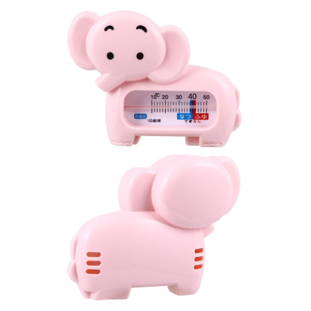 Termometru pentru Baie, Flippy, Plutitor, Rezistent la apa, Multifunctional, Model Elefant, 11.5x9x2 cm, Roz [3]