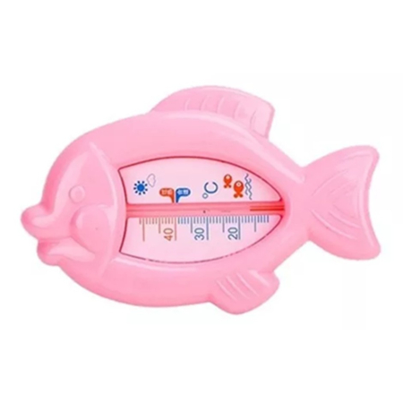 Articole Pentru Baie - Termometru pentru Baie, Flippy, Plutitor, Rezistent la apa, Multifunctional, Model Peste, 15.5x9.5x2 cm, Roz