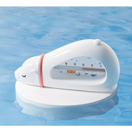Termometru pentru Baie, Flippy, Plutitor, Rezistent la apa, Multifunctional, Model Urs Polar, 15x7.5x4 cm, Alb [1]