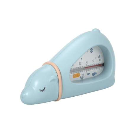Articole Pentru Baie - Termometru pentru Baie, Flippy, Plutitor, Rezistent la apa, Multifunctional, Model Urs Polar, 15x7.5x4 cm, Albastru