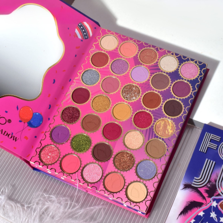 Trusa de Machiaj Profesionala Kevin&Coco Cool Girl Book, 82 Culori, Paleta All-in-One pentru Ochi si Fata, Farduri Mate, Sidefate si Glitter, Blush si Iluminatoare, Pigmentare Intensa, 16 x 21.5 x 2.5 [3]