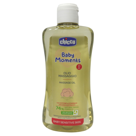 Produse Ingrijire - Ulei, Chicco, Masaj Dermatologic 200 ml Baby Moments Sensitive