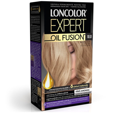 Vopsea De Par - Vopsea pentru Par, Loncolor Expert Oil Fusion, 10 Blond Deschis