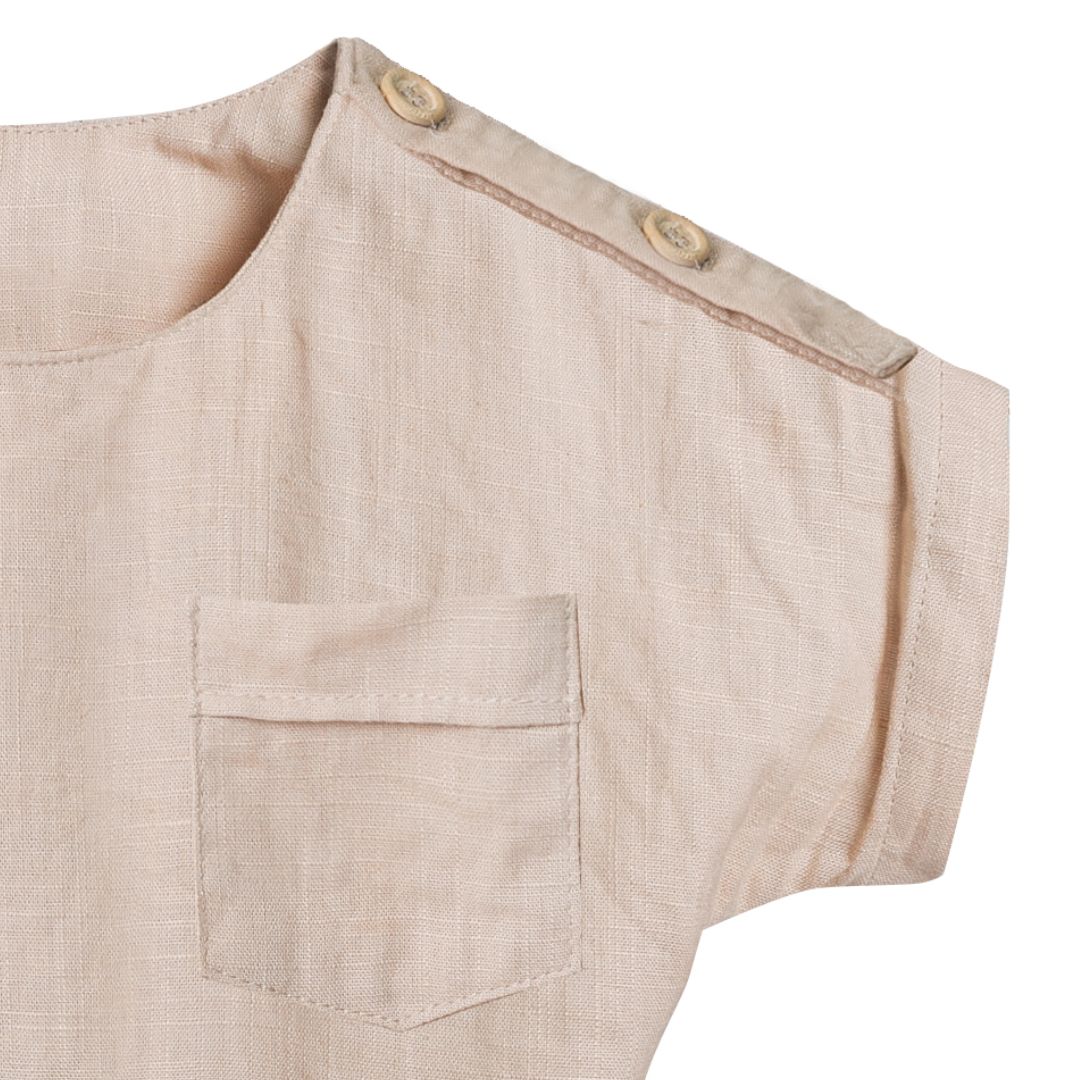 Tricou Premium din In Pur pentru Copii niDom – Material European Certificat, Ultra-Respirabil, Termoreglator si Rezistent (Fabricat in Romania) [4]
