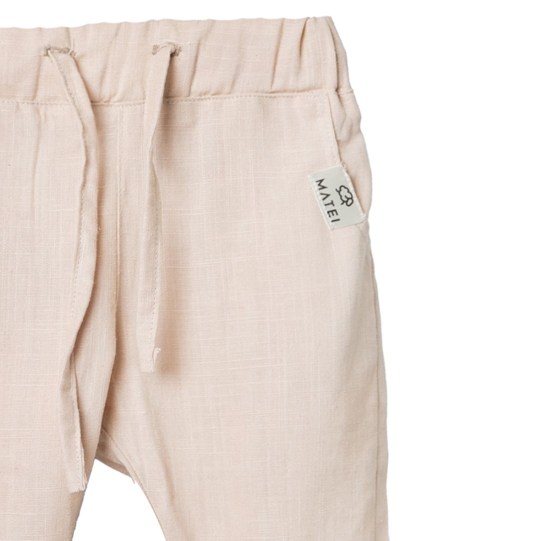 Pantaloni Unisex din In Pur pentru Copii niDom – Material European Certificat, Ultra-Respirabili, Termoreglatori si Rezistenti (Fabricat in Romania) [3]