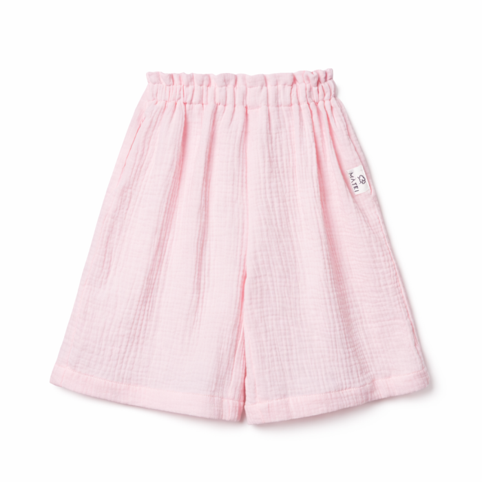 Pantaloni Culotte Premium din Poplin de Bumbac „Libertate si Stil” niDom – Lungime Trei-Sferturi, Banda Elastica Moale (Fabricat in Romania) [2]