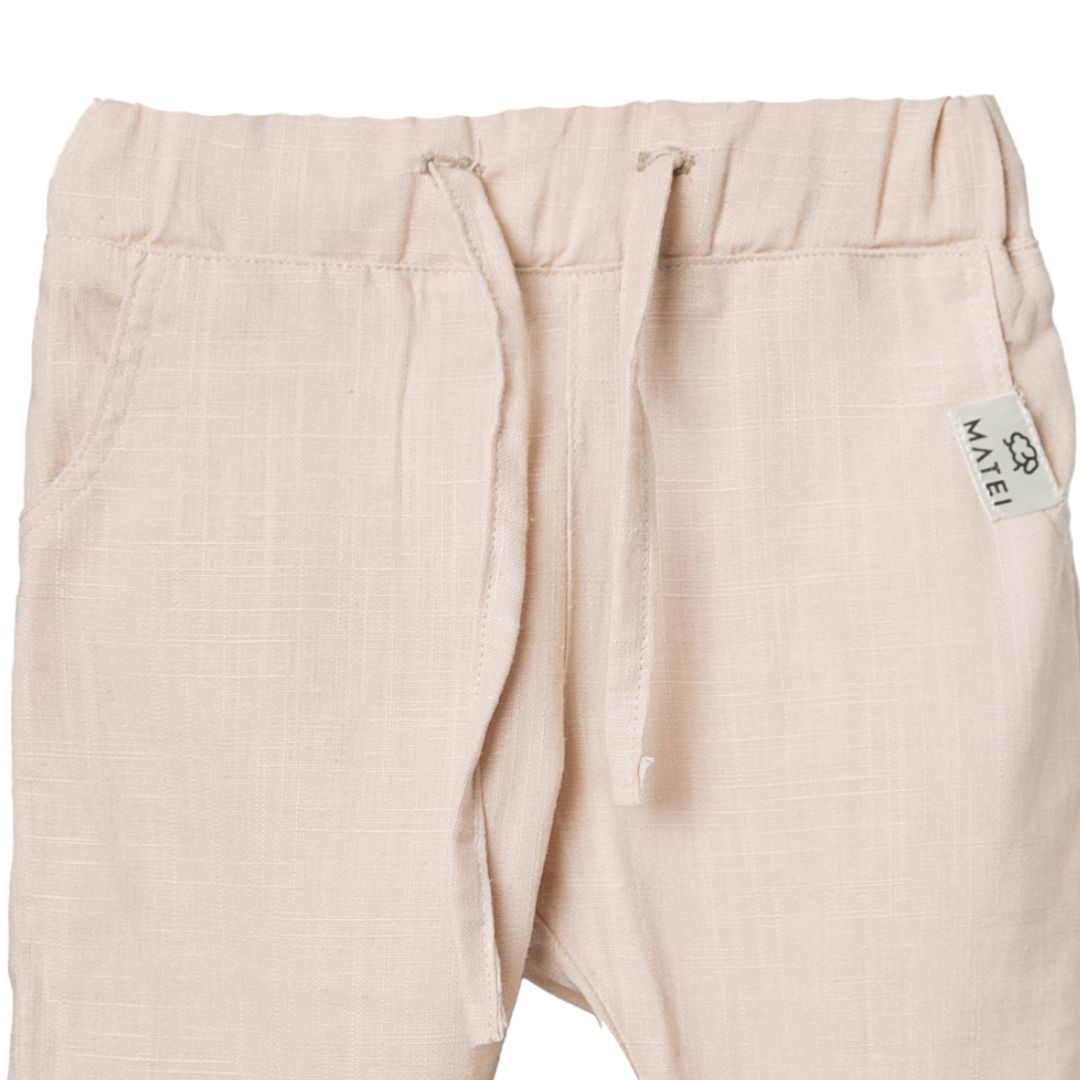 Pantaloni Unisex din In Pur pentru Copii niDom – Material European Certificat, Ultra-Respirabili, Termoreglatori si Rezistenti (Fabricat in Romania) [6]