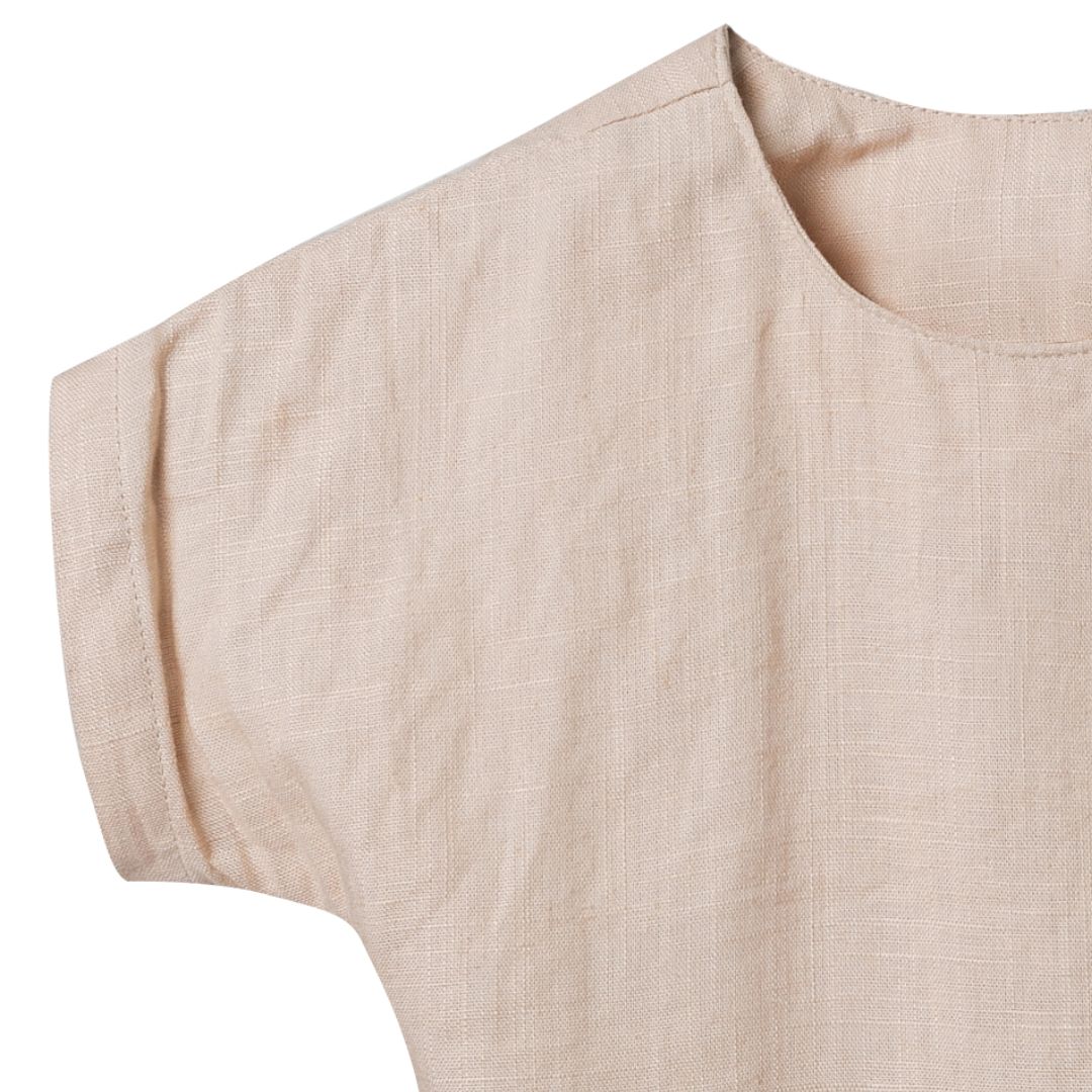 Tricou Premium din In Pur pentru Copii niDom – Material European Certificat, Ultra-Respirabil, Termoreglator si Rezistent (Fabricat in Romania) [6]