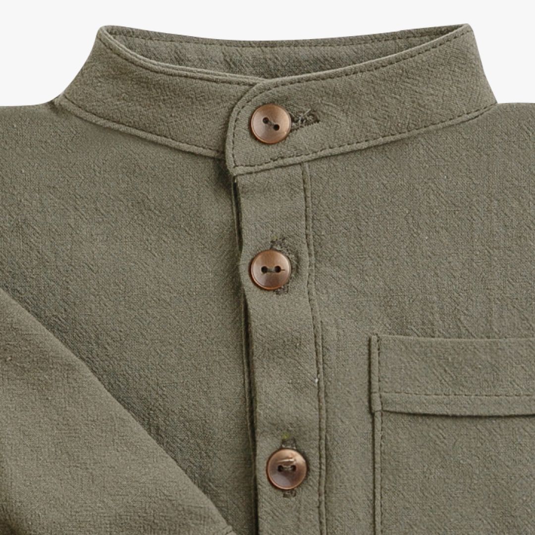 Camasa Premium din Bumbac Prespalat pentru Baieti niDom – Model Casual-Aventuros, Material European Certificat, Textura Ultra-Moale si Rezistenta (Fabricat in Romania) [2]