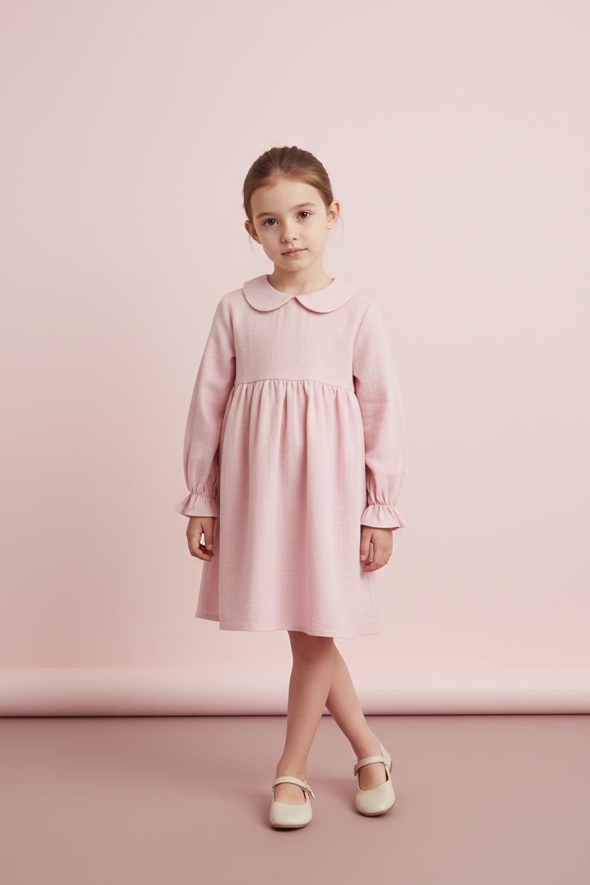 Rochita Premium din In Pur „Simplitate Eleganta” niDom – Material European Certificat Oeko-Tex, Nasturi la Spate (Fabricat in Romania) [2]