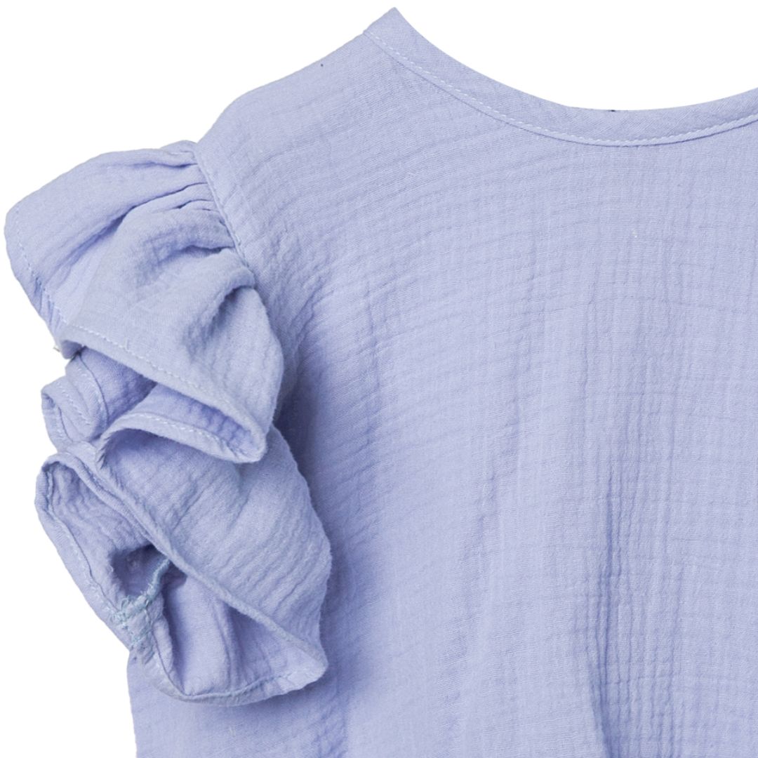 Tricou Premium din Muselina cu Fundita Cusuta Nidom – 100% Bumbac Certificat, Inchidere cu Nasture (Fabricat in Romania) [5]