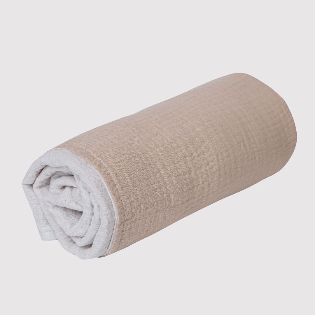 Cadouri - Paturica Usoara de Vara din Muselina niDom – 80x80 cm, 100% Bumbac Organic European in Doua Straturi, Finisaj Clasic (Fabricat in Romania)