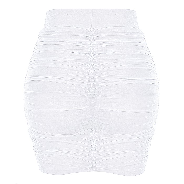 Fusta Dama Scurta Mulata Alba Lycra - Zamira [2]