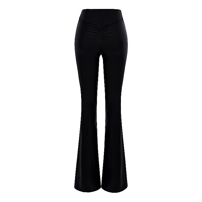 Pantaloni Dama Lungi Evazati Negri Lycra - Mollys [2]