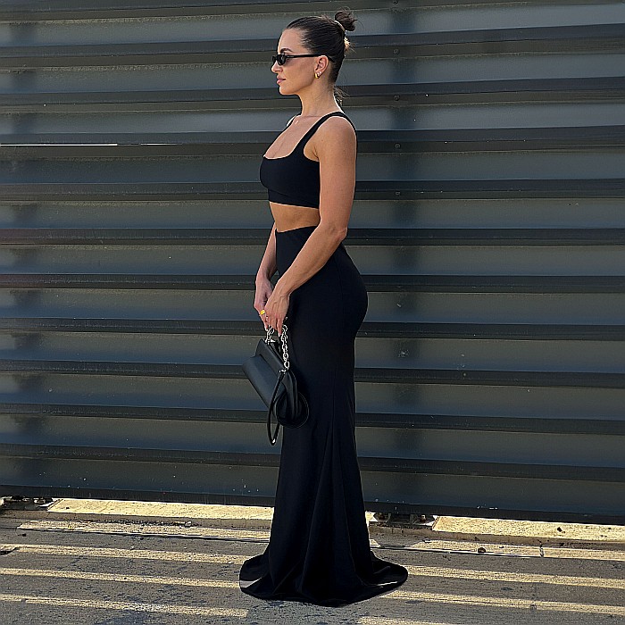 Fusta Dama Lunga Mulata Neagra Lycra - Yona [8]