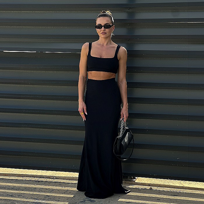 Fusta Dama Lunga Mulata Neagra Lycra - Yona [6]