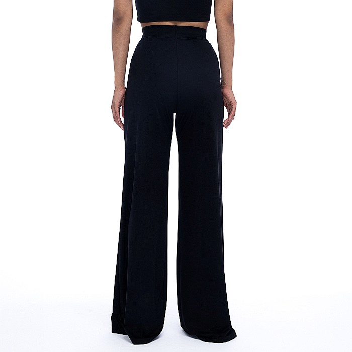 Pantaloni Dama Lungi Evazati Negri Lycra - Mahari [3]