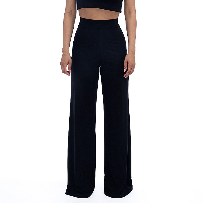 Pantaloni Dama Lungi Evazati Negri Lycra - Mahari [2]