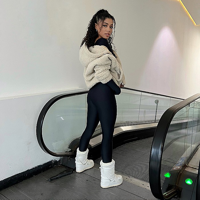 Salopeta Dama Lunga Decoltata Neagra Lycra - Anastasia [10]