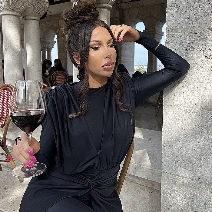 Salopeta Dama Lunga Cu Vesta Neagra Lycra - Sumosa [6]