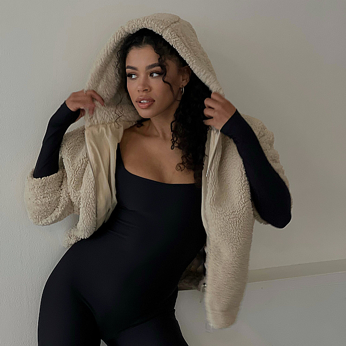 Salopeta Dama Lunga Decoltata Neagra Lycra - Anastasia [8]