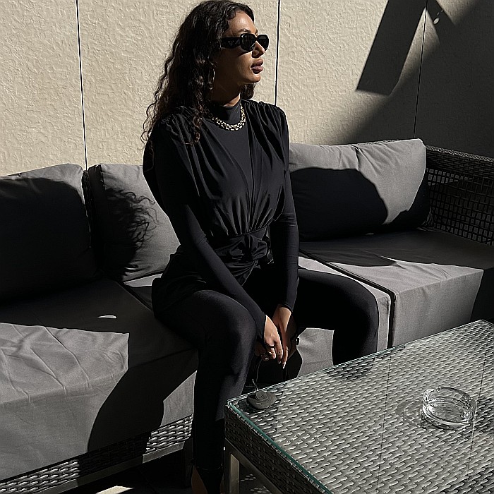 Salopeta Dama Lunga Cu Vesta Neagra Lycra - Sumosa [10]