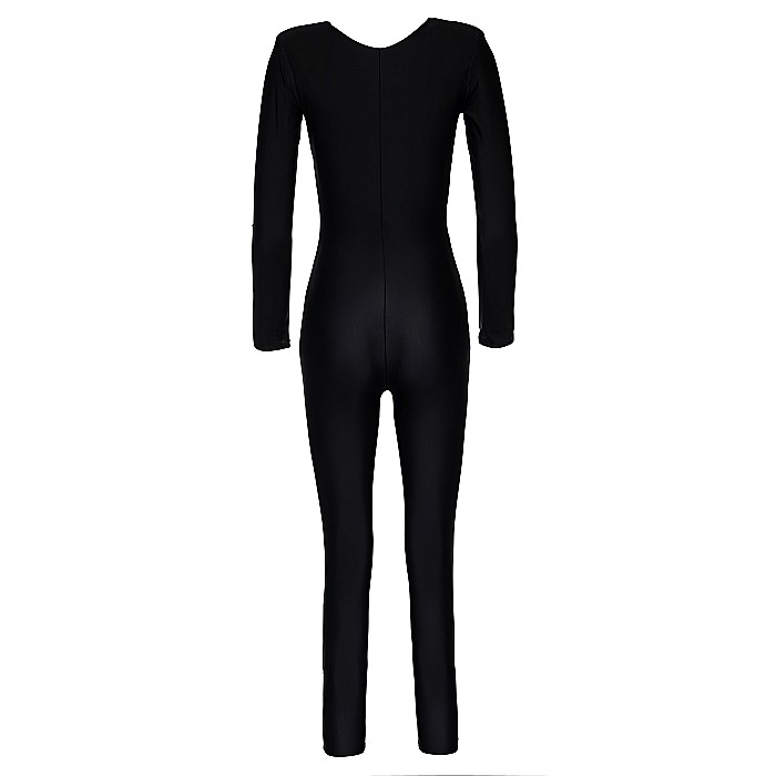 Salopeta Dama Lunga Decoltata Neagra Lycra - Simi [2]