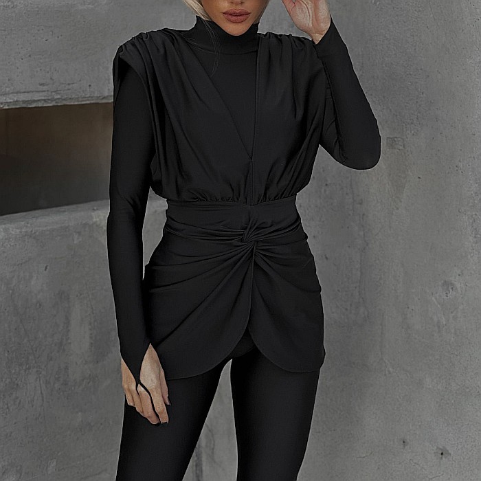 Salopeta Dama Lunga Cu Vesta Neagra Lycra - Sumosa [2]