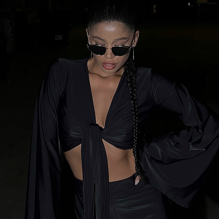 Top Dama Cu Maneca Lunga Negru Lycra - Coralia [4]