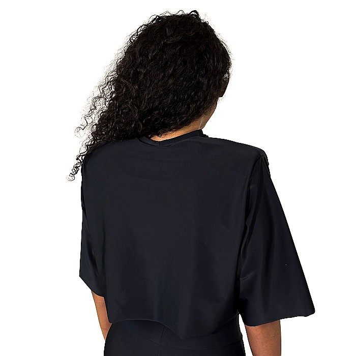 Top Dama Cu Maneca Scurta Si Umeri Negru Lycra - Dimitra [4]