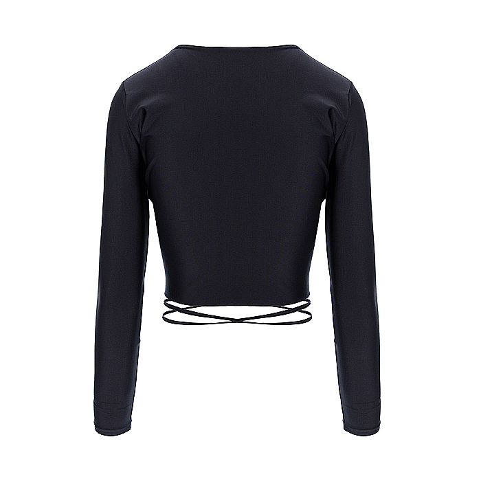 Top Dama Sexy Cu Maneca Lunga Negru Lycra – Jamil [2]