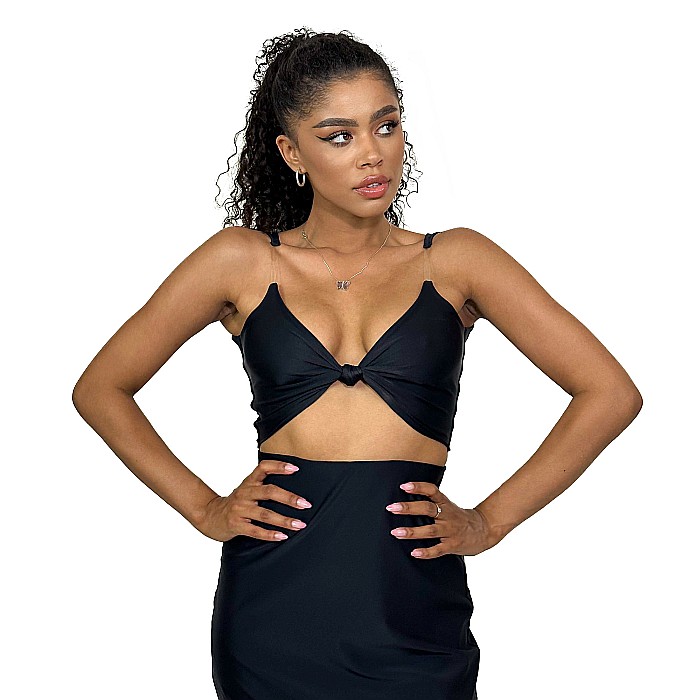 Top Dama Sexy Fara Maneci Negru Lycra - Daria [2]