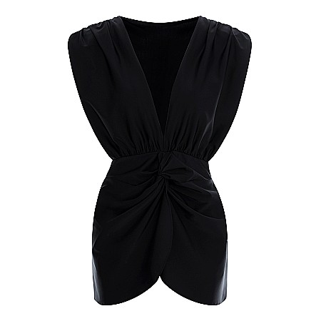 TOPURI DAMA - Vesta Dama Neagra Lycra - Sumosa