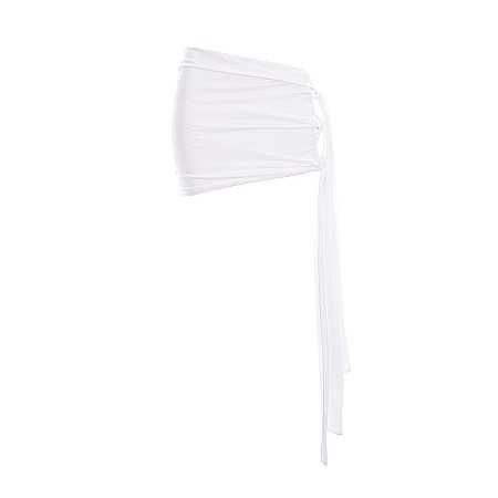 FUSTE DAMA - Fusta Dama Scurta Cu Noduri Alba Lycra - Kami