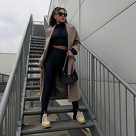 SETURI DAMA - Set Colanti Paquin si Top Lorraine Negru Lycra