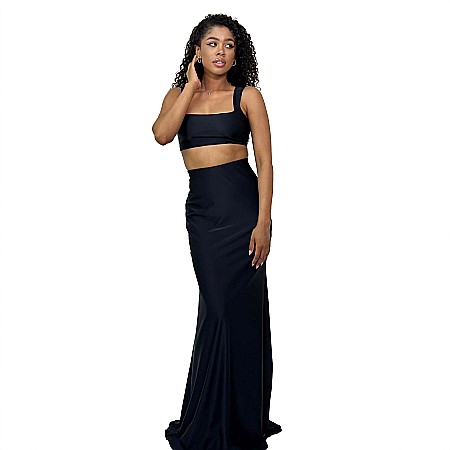 SETURI DAMA - Set Fusta Yona si Top Melia Negru Lycra